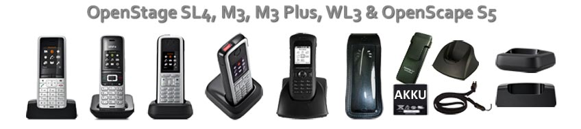 OpenStage SL4, OpenStage M3, OpenStage M3 Plus, OpenScape S5 DECT Mobilteile & OpenStage WL3 WLAN Mobilteile
