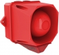 Preview: FHF Schallgeber-Blitzleuchten-Kombination X10 LED Mini Gehäuse rot 10-60 VAC-DC Kalotte gelb 22531323