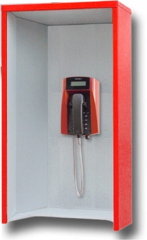 FHF Telefon-Schallschutzhaube Modell 404 Stahlblech rot verzinkt 11890114
