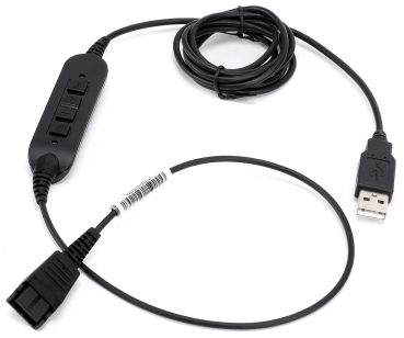VT QD-USB Plug (03), Spiral PVC, 1.7 Meter, Inline Anruffunktion, MS Lync Skype VT-QD10018