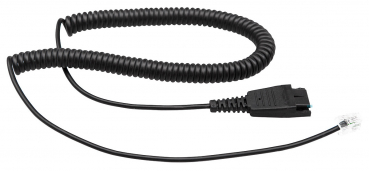 VT QD-RJ09 plug (01), Spiral PVC, 3 Meter, für Avaya, Poly, Mitel, Alcatel VT-QD01025