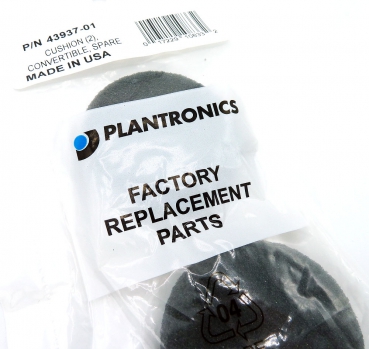 Plantronics Schaumstoff-Ohrpolster, Ohrkissen Ersatz für Headset DuoSet und CS60 (2 Stück) 43937-01