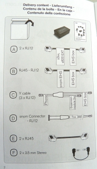 Snom Headset Adapter EHS zur Steuerung schnurloser Headsets für snom 320 snom 370 snom 82x snom 870 SNOM 7xx 2362