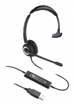 VT6300 Pro USB Mono Headset with Inline function, Compatible for MS Teams, SfB VT6300UNC Pro USB04