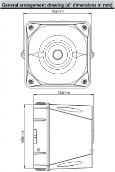 FHF Schallgeber X10 Maxi 10-60 VDC Gehäuse rot 21533213
