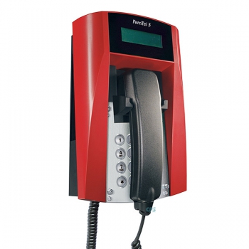 FHF Ex-Telefon FernTel 3 Zone 2 schwarz/rot mit Display mit Panzerschnur 11243022