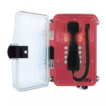FHF Wetterfestes Telefon InduTel-LED rot mit optischer Anrufkennung 1126450602
