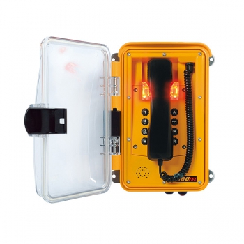 FHF Wetterfestes Telefon InduTel-LED gelb mit optischer Anrufkennung 11264506