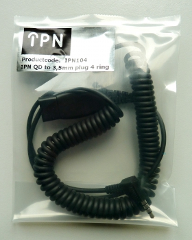 IPN QD auf 3,5mm Abgewinkelter Klinkenstecker 3 rings (Smartphone, iPhone) IPN104