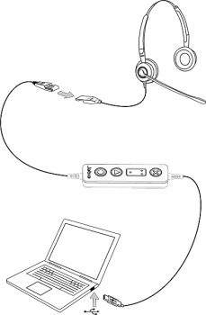 Jabra LINK 260 MS USB Adapter QD auf USB 260-19