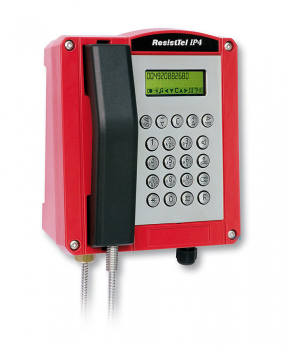 FHF Wetterfestes Telefon ResistTel IP4, rot mit Relais + 2x LAN FHF114412222
