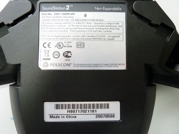 Poly SoundStation2 (analog) Konferenztelefon mit Display, nicht erweiterbar, ohne Netzteil 2201-16000-601 Refurbished