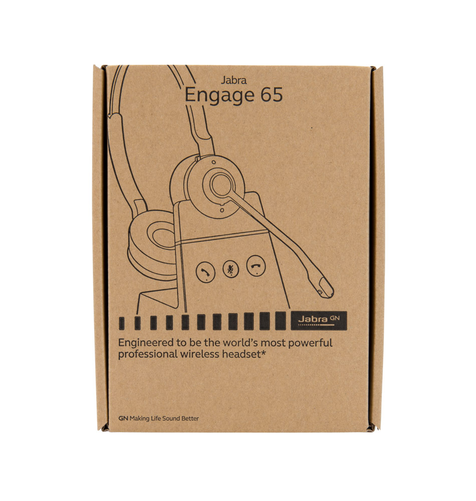 Jabra Engage 65 Stereo Ehs Cisco Certified Wireless Headset Bundle
