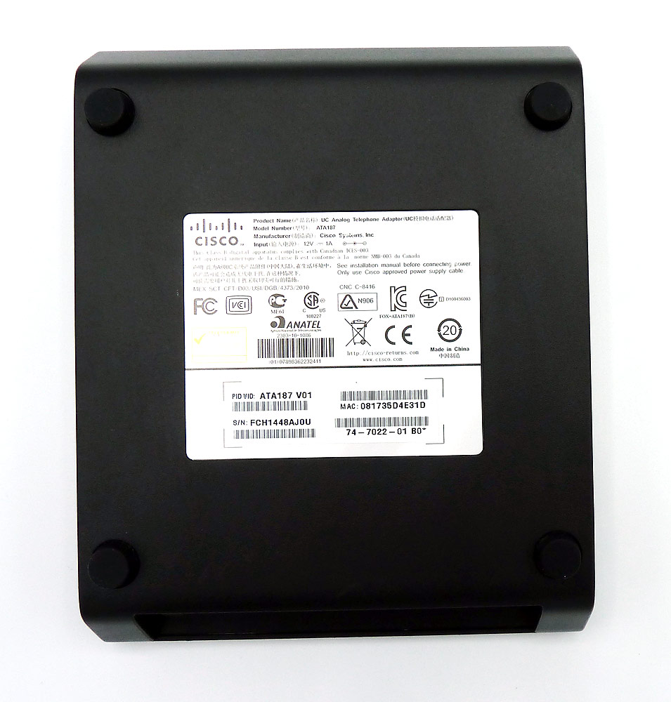 *Brand New* Cisco ATA187-I1-A Analog/IP Digital Adaptor Ethernet LAN/DSL 6MthWty 