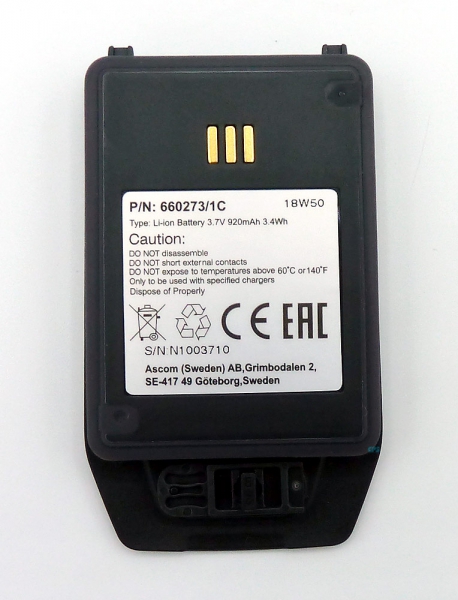 Ascom d81 DECT Original DH5 Akku Batterie 3,7V 660273 NEU