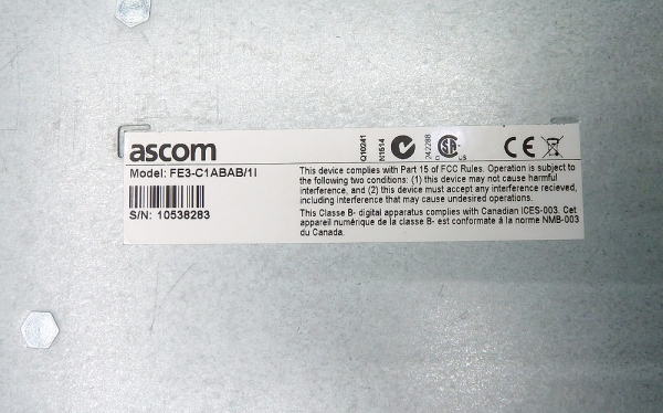 Ascom UniteCM, Elise3 Std (UK/NA/ANZ) FE3-C1ABAB Refurbished