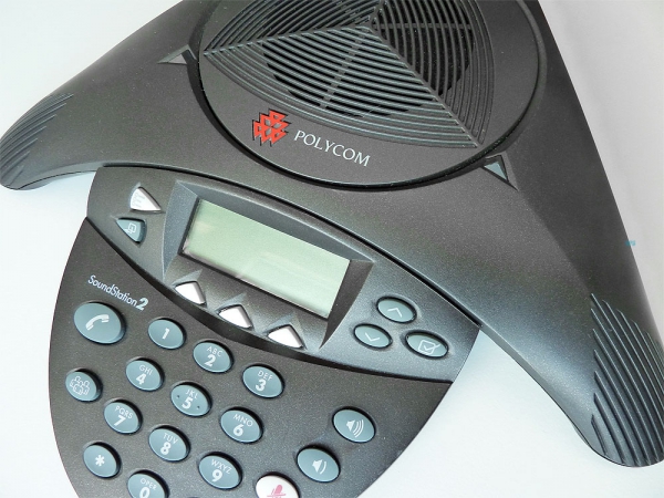 Polycom SoundStation 2 Conference Phone 2201-16200-601 With Wall Module for sale online 
