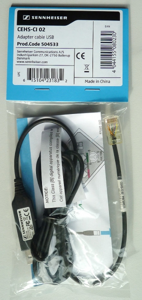 EPOS CEHS-CI 02, DHSG EHS Adapterkabel mit USB-Anschluss 1000747