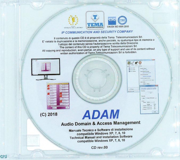TEMA ADAM manager Until 16 Räume Software