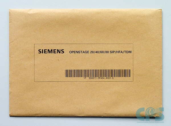 Siemens OpenStage Beipack SIP/HFA/TDM S30810-D7404-A101-5 NEU
