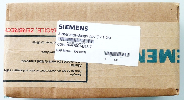 Siemens Sicherungs-Baugruppe MDFHX 3x1,6A C39104-A7001-B28 Bild 1