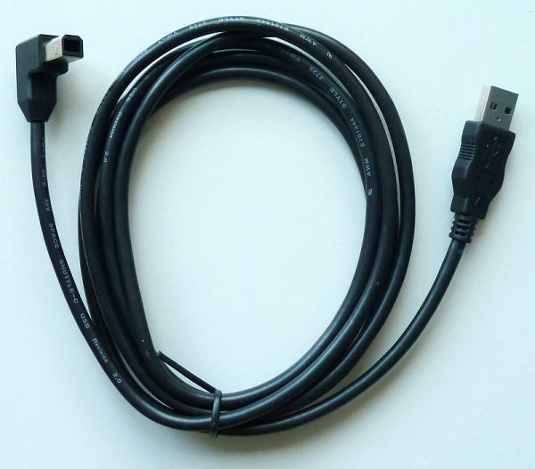 USB Kabel Stecker A auf Winkelstecker B 2m schwarz S30267-Z360-A20 L30250-F600-A155 NEU
