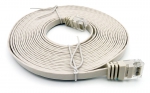LAN-Kabel CAT6 UTP Slim 5m, Flat Slim-Line, Patchkabel, Flachkabel, für IP Telefone / Geräte, Grau 75715-SL